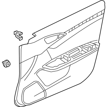 Honda 83502-TGG-A61ZC Lining, R. FR. Door Assy. (Lower) *YR449L* (LEA) (CASHMERE IVORY)