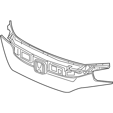 Honda 71121-TBF-A01 Base, Front Grille