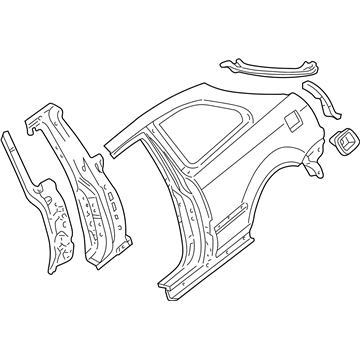 Honda 04646-S00-A12ZZ Panel Set, L. RR. (Outer)