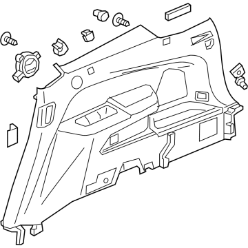 Honda 84667-TG7-A01ZA Lining Assy., L. RR. Side *NH900L* (DEEP BLACK)