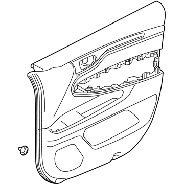 Honda 83551-THR-A21ZB Lining, L. FR. Door Assy. (Lower) *NH836L* (WISTERIA LIGHT GRAY)