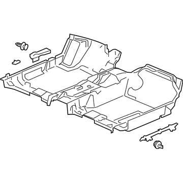 Honda 83301-T3L-A11ZA Carpet Assy., FR. Floor *NH167L* (GRAPHITE BLACK)