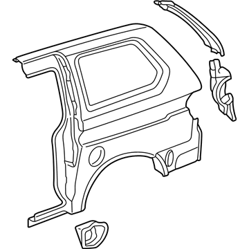 Honda 04636-S0X-405ZZ Panel Set, R. RR. (Outer) (DOT)