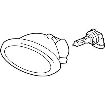 Honda 08V31-S5D-1M101 Foglight Assembly, Passenger Side