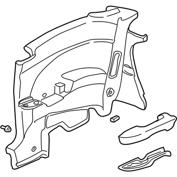 Honda 83730-S5P-A11ZA Lining Assy., R. Side *NH167L* (GRAPHITE BLACK)