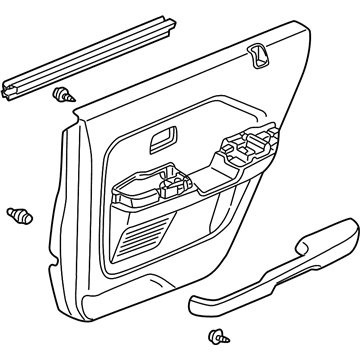 Honda 83750-S9V-A31ZD Lining Assy., L. RR. Door *YR203L* (SADDLE)