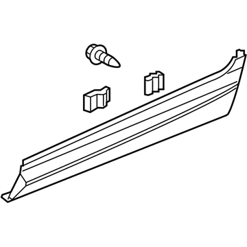 Honda 75333-TG7-A02 Garnish Assy., L. RR. Door (Lower)