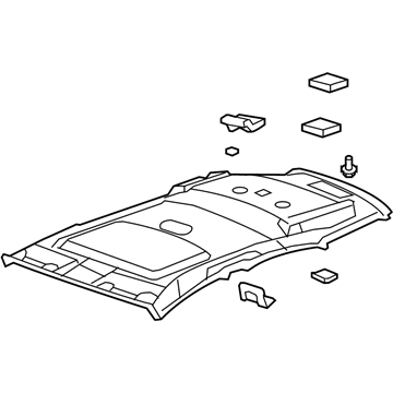 Honda 83200-SXS-A51ZC Lining Assy., Roof *YR327L* (Sunroof) (PEARL IVORY)