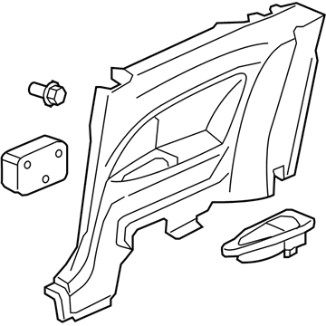 Honda 83780-SVA-A11ZB Lining Assy., L. Side *NH598L* (ATLAS GRAY)