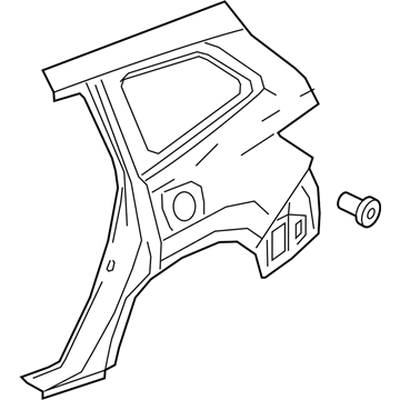 Honda 04636-TG7-A80ZZ Panel Set, R. RR. (Outer) (DOT)