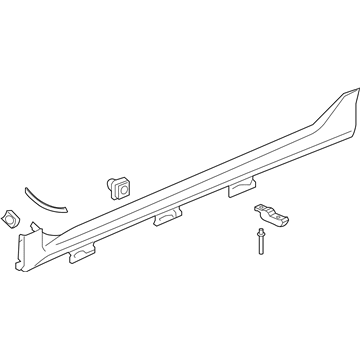 Honda 71850-TGG-A00ZD Garnish Assy., L. Side Sill *NH737M* (POLISHED METAL METALLIC)