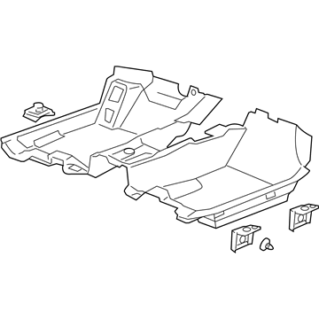 Honda 83301-TA5-A11ZA Carpet Assy., FR. Floor *NH167L* (GRAPHITE BLACK)