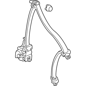 Honda 04828-S9A-A12ZC Tongue Set, Left Rear Seat Belt (Outer) (Ivory)