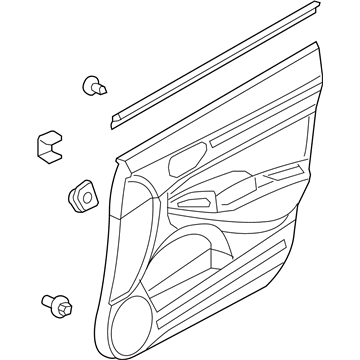 Honda 83553-SNX-A12ZA Lining, L. FR. Door (Lower) (Typea) (Black)