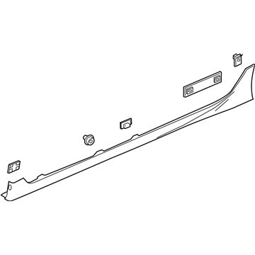 Honda 71850-T2F-A01ZE Garnish Assy., L. Side Sill *NH830M* (LUNAR SILVER METALLIC)