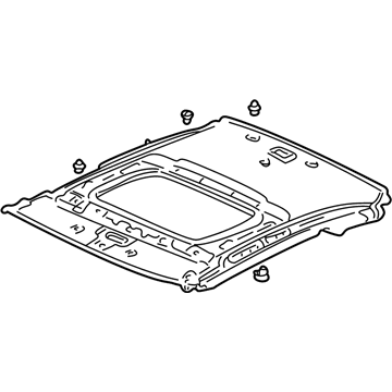 Honda 83200-S5P-A20ZA Lining Assy., Roof *NH293L* (Sunroof) (SEAGULL GRAY)