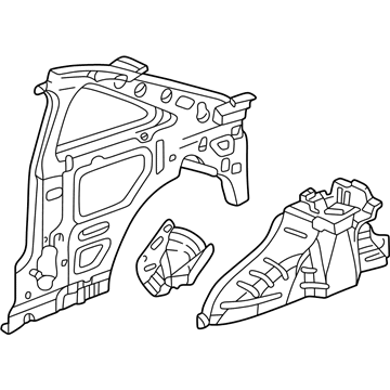 Honda 64700-S82-A02ZZ Panel, L. RR. Inside