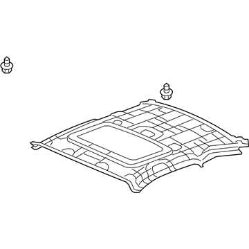 Honda 83200-TR3-A51ZB Lining Assy., Roof *NH686L* (Sunroof) (WARM GRAY)