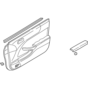 Honda 83550-S5P-A13ZA Lining Assy., L. Door *NH167L* (GRAPHITE BLACK)