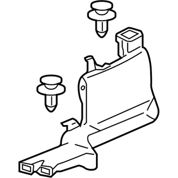 Honda 83331-TM8-A01 Duct Assy., R. RR. Heater (Lower)