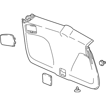 Honda 84431-TLA-A01ZA Lining Assy., Tailgate (Lower)*NH900L* (DEEP BLACK)