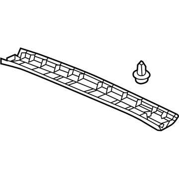 Honda 84433-TGG-A01ZA Garnish Assy., Tailgate (Upper) *NH900L* (DEEP BLACK)