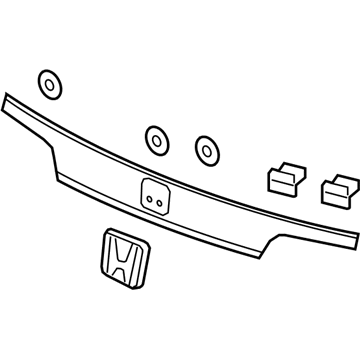 Honda 74890-T0G-A11ZA Garnish Assembly, (Black Gloss 90)