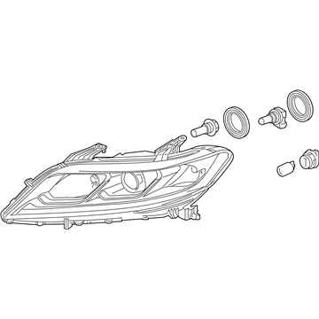 Honda 33100-T3L-A21 Headlight Assembly, Passenger Side