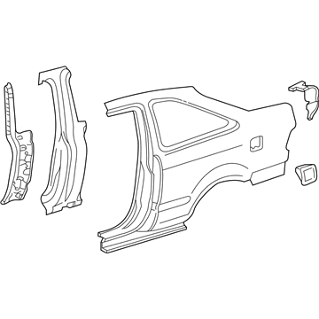 Honda 04636-S02-A12ZZ Panel Set, R. RR. (Outer)