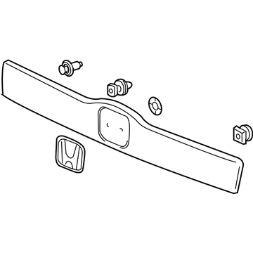 Honda 74890-TM8-A01ZQ Garnish Assembly, Rear License (Carnelian Red Pearl)