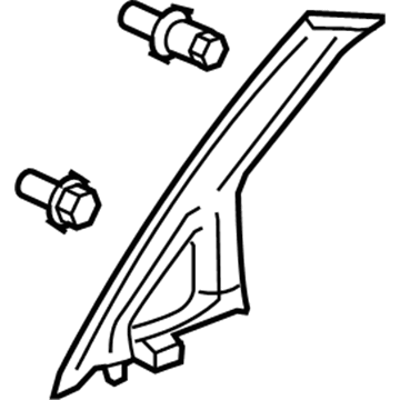 Honda 84101-TF0-E01ZA Garnish Assy., R. FR. Pillar *NH556L* (GRAY)