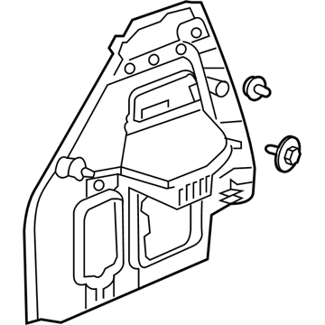 Honda 84674-THR-A01ZA Base Assy., L. RR. Vacuum *NH900L* (DEEP BLACK)