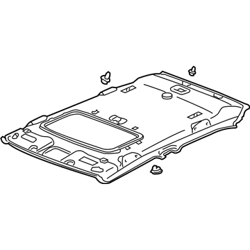 Honda 83200-SDC-A11ZA Lining Assy., Roof *NH220L* (Sunroof) (CLEAR GRAY)