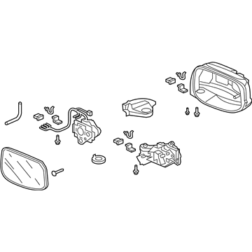 Honda 76258-TK6-A01 Set Driver Side, Mirror Assembly