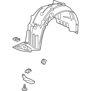 Honda 74101-TGH-A00 Fender Right, Front Inner
