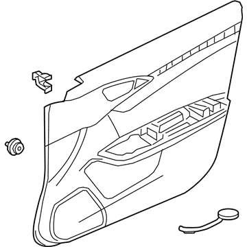 Honda 83501-TBG-A11ZC LINING, R. FR. DOOR ASSY. (LOWER) *NH900L* (DEEP BLACK)