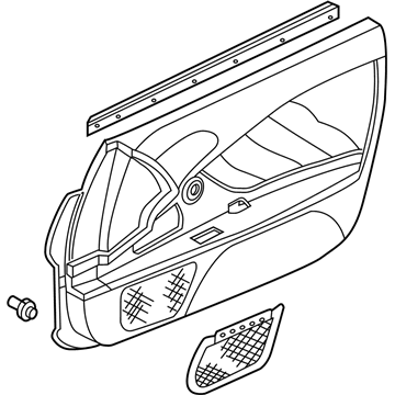 Honda 83580-S2A-A11ZA Lining, L. FR. Door *NH167L* (LEA) (GRAPHITE BLACK)