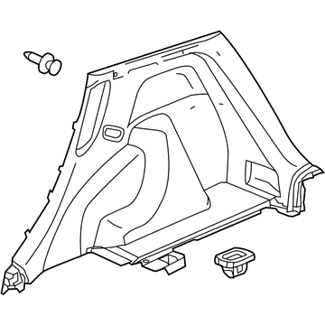 Honda 84601-T5R-A31ZA Lining Assy., R. Trunk Side *NH900L* (DEEP BLACK)