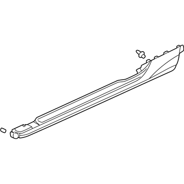 Honda 71800-S3Y-000ZE Garnish Assy., R. Side Sill *R510* (NEW FORMULA RED)