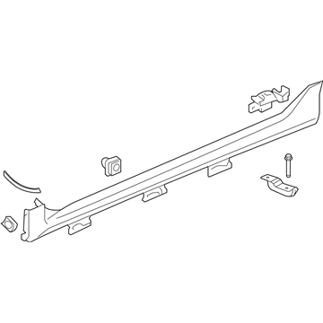 Honda 71850-TEG-A51ZF GARNISH ASSY., L. SIDE SILL *NH731P* (CRYSTAL BLACK PEARL)