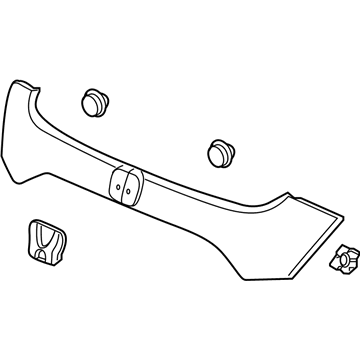 Honda 74890-TGG-A00ZB Garnish Assembly, Rear License (Molten Lava Pearl)