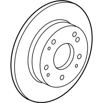 Honda 43250-XVJ-000 RR. Brake Rotor Set (Mugen)