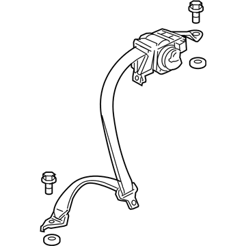 Honda 04824-TP6-A00ZC Tongue Set, Right Rear Seat Belt (Outer) (Bright Ivory)