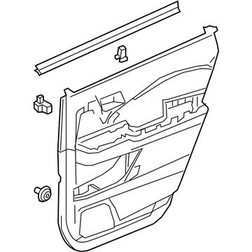 Honda 83751-TG7-A21ZC Lining, L. RR. Door Assy. (Lower) *NH836L* (WISTERIA LIGHT GRAY)