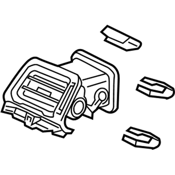 Honda 77630-TG7-A01ZB Outlet Assy., L. Side *NH900L* (DEEP BLACK)