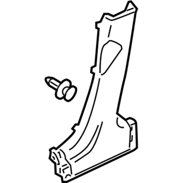 Honda 84121-TM8-A01ZA Garnish Assy., R. Center Pillar (Lower) *NH686L* (QP LIGHT WARM GRAY)