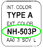 Honda auto color codes